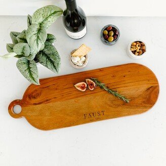 Personalized Cheese Board - Engraved Wood Serving Platter For Charcuterie Perfect Housewarming Or Wedding Gift