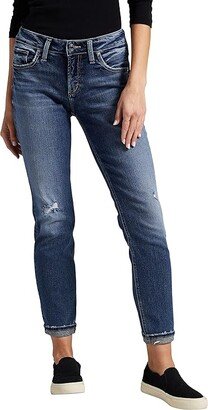 Boyfriend Mid-Rise Slim Leg Jeans L27170SCV336 (Medium Indigo Wash) Women's Jeans