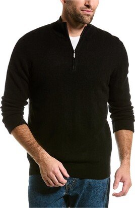 1/4-Zip Cashmere Mock Sweater