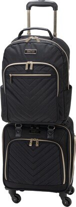 Chelsea Softside Chevron 2pc Carry-On Underseater Luggage + Matching 15 Laptop Backpack Set