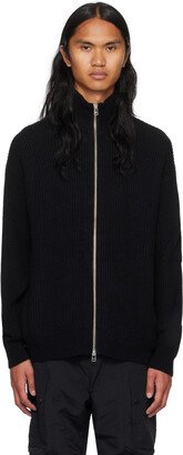 meanswhile Black Zip Sweater