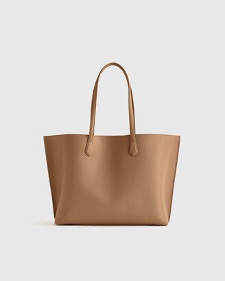 Italian Leather Triple Compartment Shopper Tote