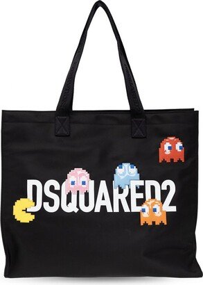 PAC-Man Logo Printed Shopping Bag