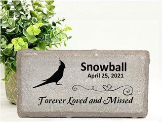 Cockatiel Memorial Stone - Personalized Pet Keepsake- Remembrance Gift Loss Of Sympathy