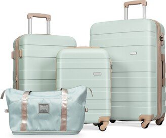 EDWINRAY Luggage Sets 4 Piece, Carry On Luggage Suitcase Sets with Travel Bag