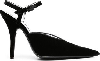 125mm Pointed-Toe Velvet Pumps