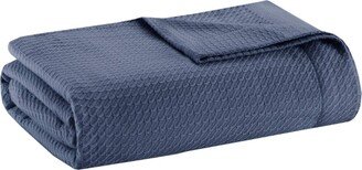 Gracie Mills Egyptian Cotton Blanket, Blue - Full/Queen