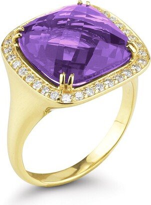 I. Reiss 14K 9.18 Ct. Tw. Diamond & Amethyst Ring