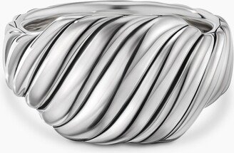 Sculpted Cable Contour Ring in Sterling Silver Women's Size 4