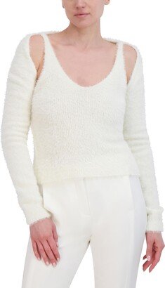 Women's Sleeveless V Neck Tank with Long Sleeve Shrug