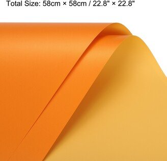 Unique Bargains Double Sided Color Flower Wrapping Paper Yellow 22.8x22.8 Waterproof 20Pcs