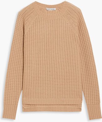 Crochet-knit cashmere sweater