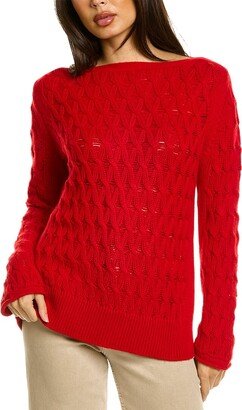 Malo Cashmere Lattice Knit Wool & Cashmere-Blend Sweater-AA