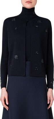 Swarovski Crystal Detail Cashmere & Silk Cardigan