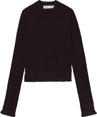 Chenille-Texture Long-Sleeved Sweater