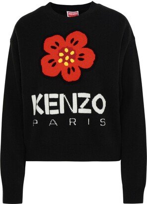 Boke Flower Crewneck Knitted Jumper-AA