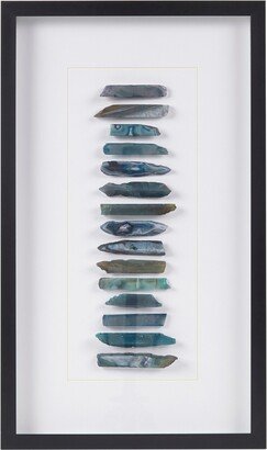 Martha Stewart Collection Cerulean Stones Real Natural Agate Framed Shadowbox