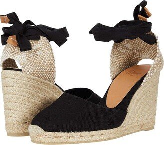 Carina 80 Wedge Espadrille (Black) Women's Shoes