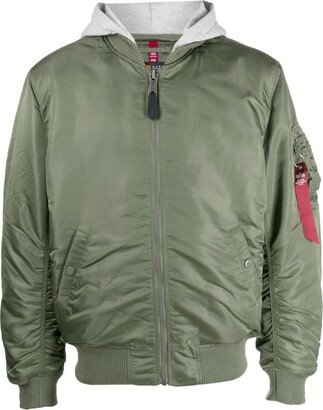 MA-1 band-collar bomber jacket