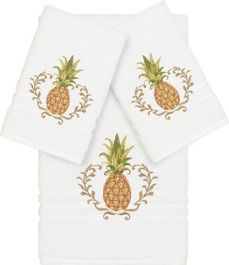 Welcome 3-Piece Embellished Towel - White