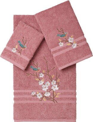 Turkish Cotton Spring Time 3Pc Embellished Towel Set-AC