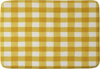 Gingham Memory Foam Bath Mat