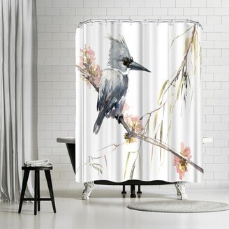 71 x 74 Shower Curtain, Belted Kingfisher 9 by Suren Nersisyan