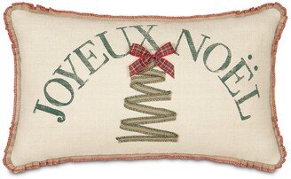 Joyeux Noël Jute Decorative Pillow Cover 13 X 22