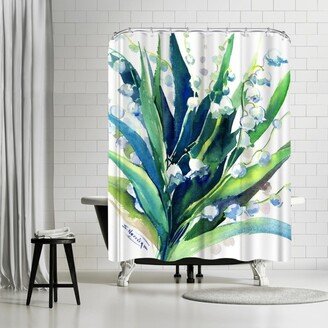 71 x 74 Shower Curtain, Lilies Of The Valley Suren 2 by Suren Nersisyan