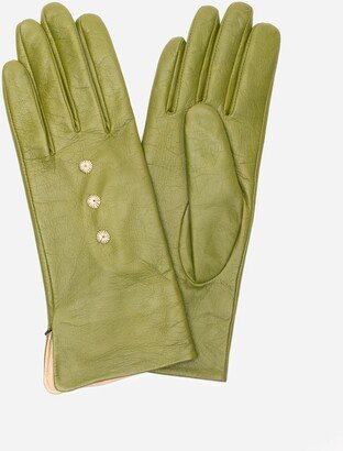 Luisa Asterisk Glove Leather Green