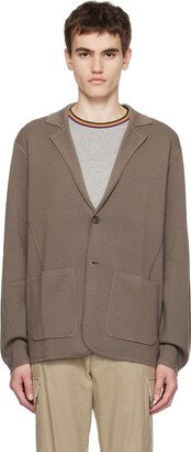 Taupe Notch Lapel Blazer