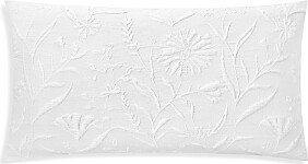 Botanical Matelasse White Pillow Sham, Standard