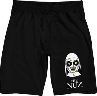 The Nun Chibi Graphic Men's Black Sleep Pajama Shorts-XL