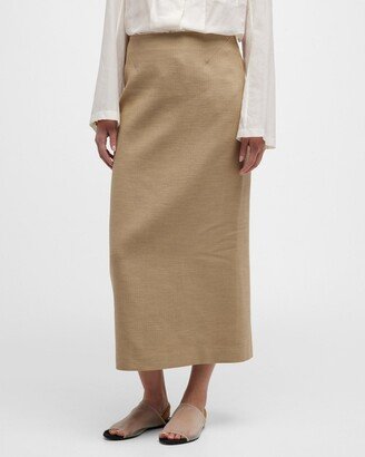 Berth Linen Maxi Skirt