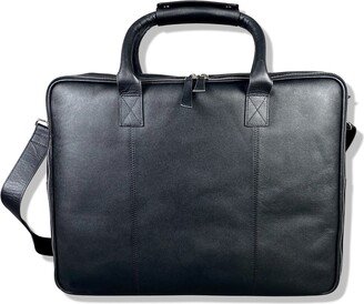 Leatherco. Black Leather Laptop Carry-All Bag