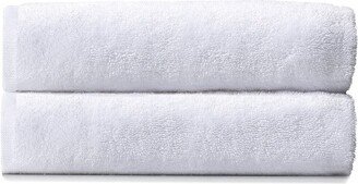 Pillow Guy Cotton and Bamboo Oversized Hand Towel, 2-Piece Set - White