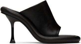 Black Leather Bumper Mules