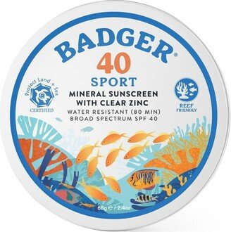 Sport Mineral Sunscreen in a Tin - SPF 40 - 2.4 fl oz