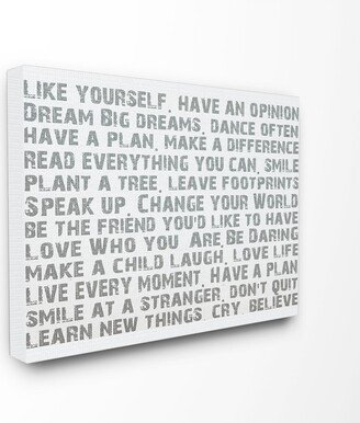 Home Decor Like Yourself Inspirational Typography Canvas Wall Art, 24 x 30