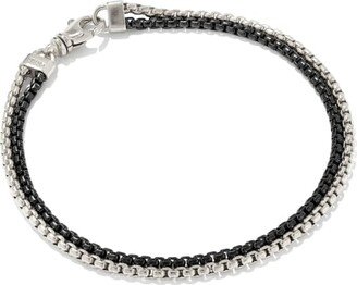 Wells Chain Bracelet in Sterling Silver and Black Hematite