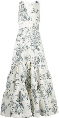 floral-print Rori gown