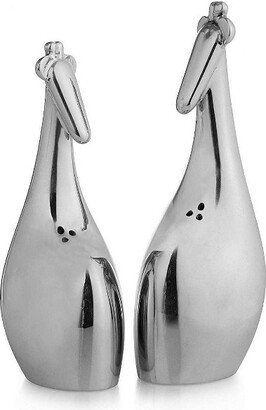 Savanna Giraffe Alloy Metal Salt & Pepper Shakers, Set of 2 for Home Décor, Designed by Neil Cohen,3 L x 3 W x 4.5 H