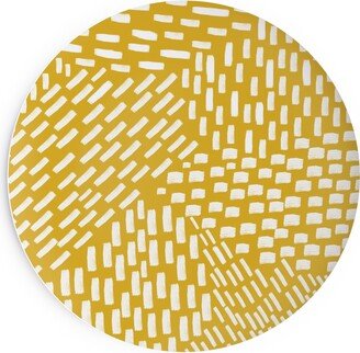 Salad Plates: Abstract Brushstrokes Salad Plate, Yellow