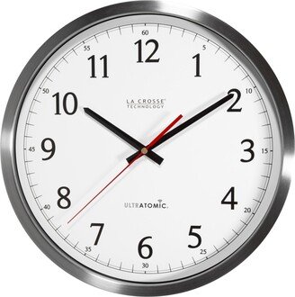 14 UltrAtomic Analog Stainless Steel Wall Clock