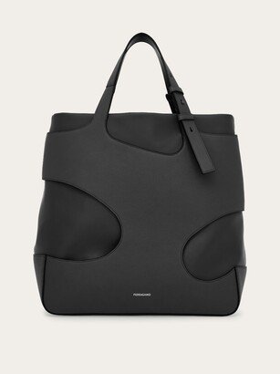 Man Tote bag with cut-out detailing Black