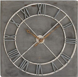 Studio 350 Grey Fir Industrial Wall Clock No Theme 36 x 36 x 1