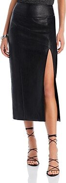 Dante Faux Leather Midi Skirt