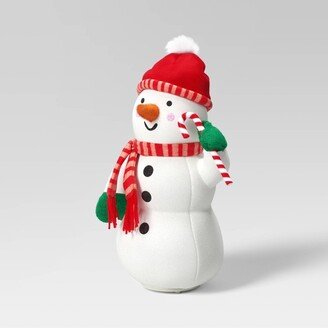 12.5 Battery Operated Animated Plush Snowman Christmas Figurine - Wondershop™ White