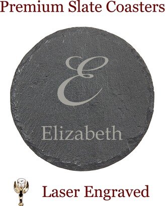 Slate Coasters Engraved - Wedding Gift Coaster Set Personalized Custom Drink Houswarming-AB