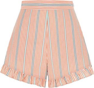 High Waist Striped Flared Shorts